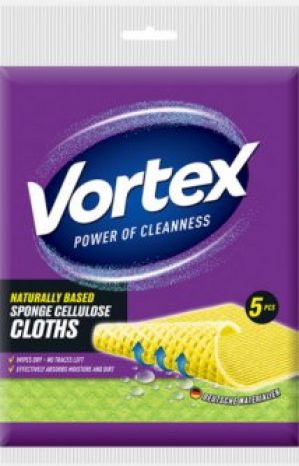 Салфетки целлюлозные Vortex для уборки 5 шт (18402920)