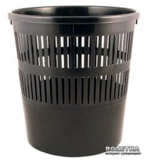 Пластиковая корзина для бумаг Delta by Axent 9 л Черная (D4007-01)