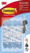 Крючок для ключей 3M Command 0.225 кг 6 крючков 8 полосок Прозрачный (17006CLR)