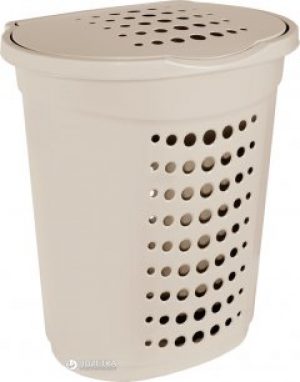 Корзина для белья Алеана 60 л Кремовая (122053-крем)