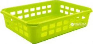 Корзина пластиковая Heidrun А5 25x19 h6 см Салатовая (1095_салатовый)