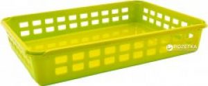 Корзина пластиковая Heidrun А4 35x25 h6 см Салатовая (1096_салатовый)