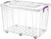 Контейнер для хранения Irak Plastik на колесах 80 л Прозрачный (4671kmd)