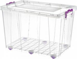 Контейнер для хранения Irak Plastik на колесах 80 л Прозрачный (4671kmd)