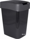 Ведро для мусора Алеана Евро 10 л Черное (122066-гран/сір)