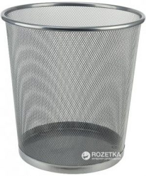 Металлическая корзина для бумаг Axent круглая 10 л Серебристая (2119-03-A)
