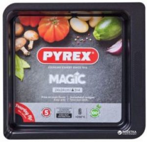 Форма квадратная для выпечки Pyrex Magic 24 х 24 см Квадратная Черная (MG24SR6)