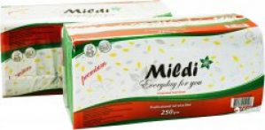 Бумажные полотенца Mildi Premium V-fold однослойные 250 листов 15 упаковок Зеленые (4820032450378)