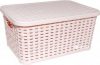 Корзина под ротанг с крышкой Irak Plastik 5 л Бежевая