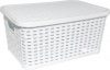 Корзина под ротанг с крышкой Irak Plastik 5 л Белая