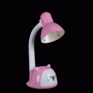 Детская настольная лампа котенок розового цвета под лампочку E27 VL-NSM-008 (PINK)