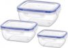 Набор прямоугольных контейнеров с крышкой Bager Cook&Lock 3 шт (BG-504)