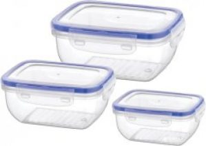 Набор прямоугольных контейнеров с крышкой Bager Cook&Lock 3 шт (BG-504)
