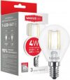 Светодиодная лампа Maxus филамент G45 4W мягкий свет E14 (1-LED-547-01)