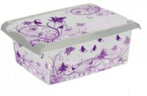 Ящик для хранения Keeeper Puple Romance 29 x 14 x 39 см 10 л Прозрачный (2712kee)