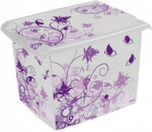 Ящик для хранения Keeeper Puple Romance 29 x 27 x 39 см 20.5 л Прозрачный (2812kee)