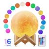 Настольный светильник Луна Moon Night Light 15 см с пультом 16 цветов / детский ночник