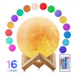 Настольный светильник Луна Moon Night Light 15 см с пультом 16 цветов / детский ночник