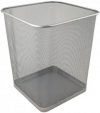 Металлическая корзина для бумаг Axent квадратная 15 л Серебристая (2124-03-A)