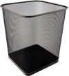 Металлическая корзина для бумаг Axent квадратная 15 л Черная (2124-01-A)