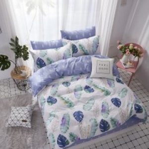 Комплект постельного белья Наша Швейка Бязь Листья тропики Полуторный 150х215 см