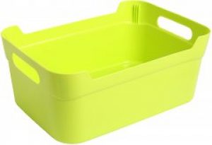 Корзинка пластиковая Heidrun с ручками 34х24 h14 см 12 л Салатовая (1083_салатовый)