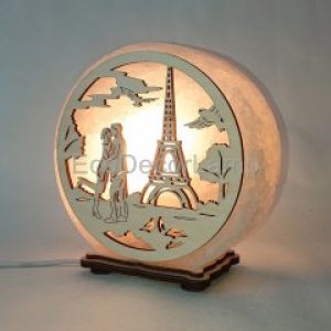 Солевая лампа EcoDecorLamp круглый Пара Париж жёлтый