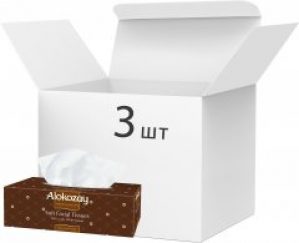 Упаковка салфеток Alokozay двухслойных 3 пачки по 200 шт (4820229040870)