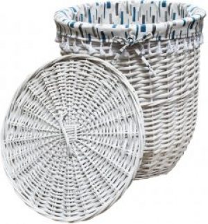 Корзина бельевая Natural House Graphics с крышкой 40х50 см Белая (FB-55L)