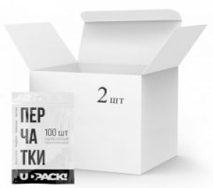 Упаковка перчаток UDPACK полиэтиленовые одноразовые 2 пачки по 100 шт (4820173590148)
