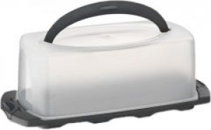 Тортовница с ручкой Kela Deli прямоугольная 40х17х14.5 см Серая (12175)