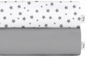 Набор простыней на резинке Cosas Set Sheet Grey Star Grey 60х120 2 шт (4822052056707)