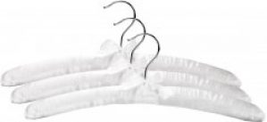Набор атласных вешалок МД 38х15 см 3 шт Белый (RE09610)