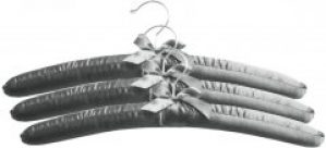 Набор атласных вешалок Алеана 38х15 см 3 шт Серый (RE17404)