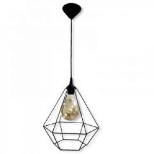 Подвесной светильник Кристалл маленький черного цвета в стиле Лофт