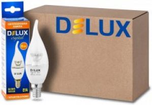Светодиодная лампа Delux BL37B 6 Вт tail 4000K 220В E14 crystal (90017533 ) - 10 шт