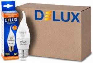 Светодиодная лампа Delux BL37B 6 Вт tail 4000K 220В E27 crystal (90017535) - 10 шт