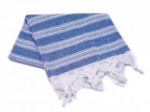 Пештемаль полотенце с бахромой 95*165см (синий)