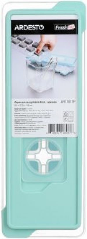 Форма для льда Ardesto Fresh с крышкой 9.5х27х4 см Голубая (AR1101TP)