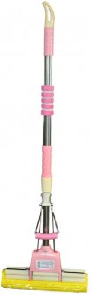 Швабра с отжимом Мій Дім Middle Soft с мягкой губкой Розовая (SMD10157/P)