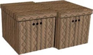 Набор картонных ящиков для хранения Global-Pak XL 42x32x32см 2шт Коричневий ажур (1217.28glp)