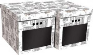 Набор картонных ящиков для хранения Global-Pak XL 42x32x32см 2шт Windows (2021.1glp)