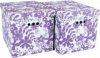 Набор картонных ящиков для хранения Global-Pak XL 42x32x32см 2шт Фиолетовые цветы (1217.12glp)