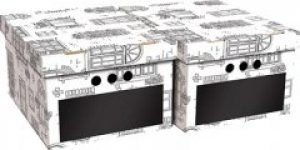 Набор картонных ящиков для хранения А4 Global-Pak 33x25x18см 2шт Windows (1819.1glp)