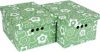 Набор картонных ящиков для хранения А4 Global-Pak 33x25x18см 2шт Зеленый мак (0611.15glp)