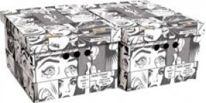 Набор картонных ящиков для хранения А4 Global-Pak 33x25x18см 2шт Комикс (0611.5glp)