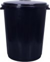 Ведро с крышкой Violet House Баттал 50 л 50х43х43 см Black (0133 Баттал BLACK с/кр.50 л)