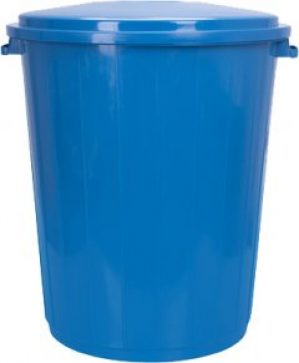 Ведро с крышкой Violet House Баттал 50 л 50х43х43 см Dark Blue (0133 Баттал DARK BLUE с/кр.50 л)