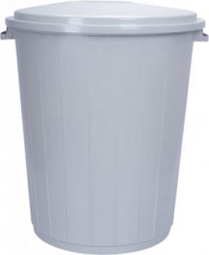 Ведро с крышкой Violet House Баттал 50 л 50х43х43 см Grey (0133 Баттал GREY с/кр.50 л)