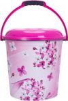 Ведро с крышкой Violet House Fuchsia Flowers 20 л 36х36х36 см Розовое (0207 №5 FUCHSIA FLOWERS с/кр.20)